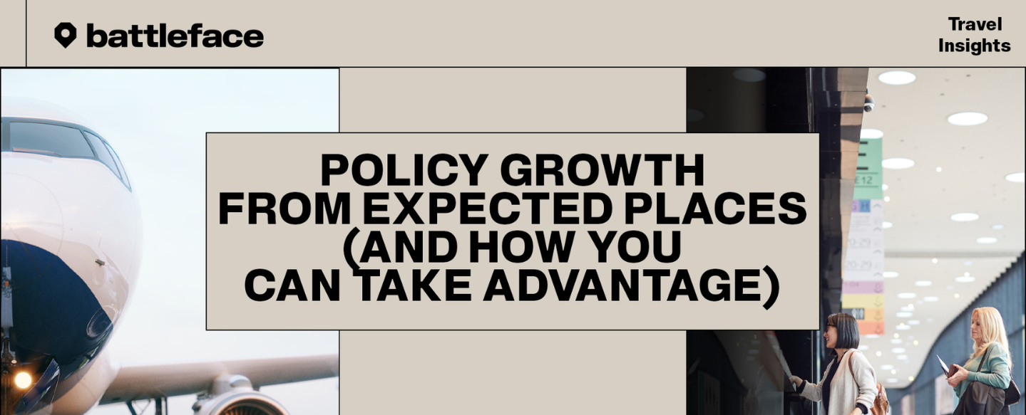 Travel insurance growth from unexpected places.